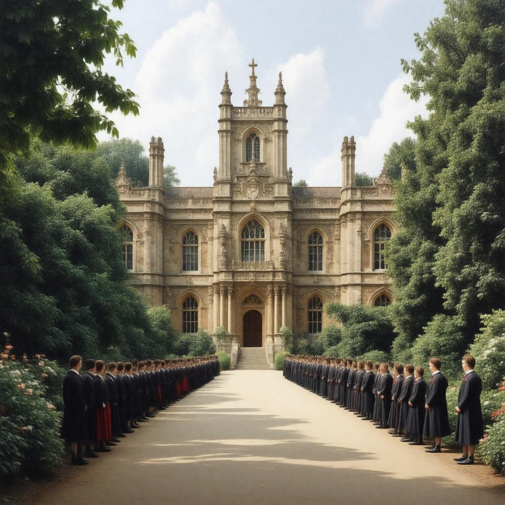 AI-created image of King's College School, London