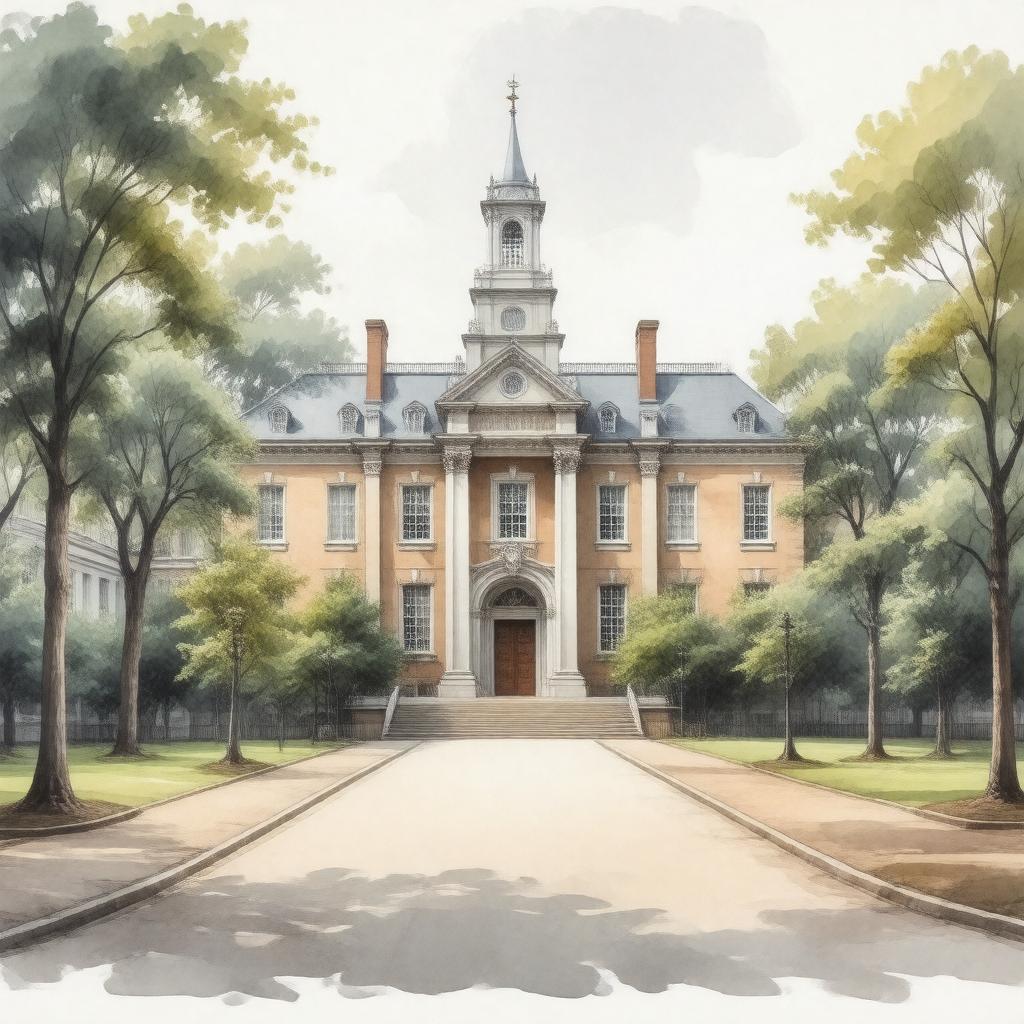 Click to view larger image AI-created image of King's College (now Columbia University)