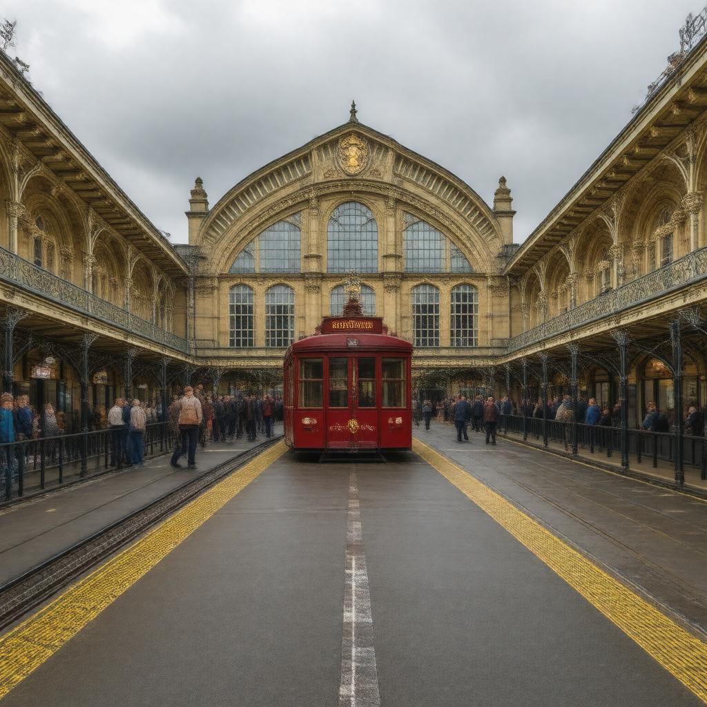 AI-created image of King's Cross railway station