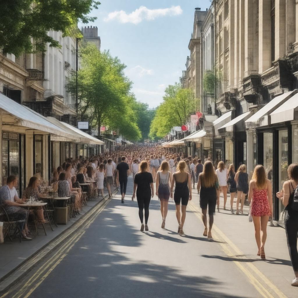 Click to view larger image AI-created image of King's Road, Chelsea, London