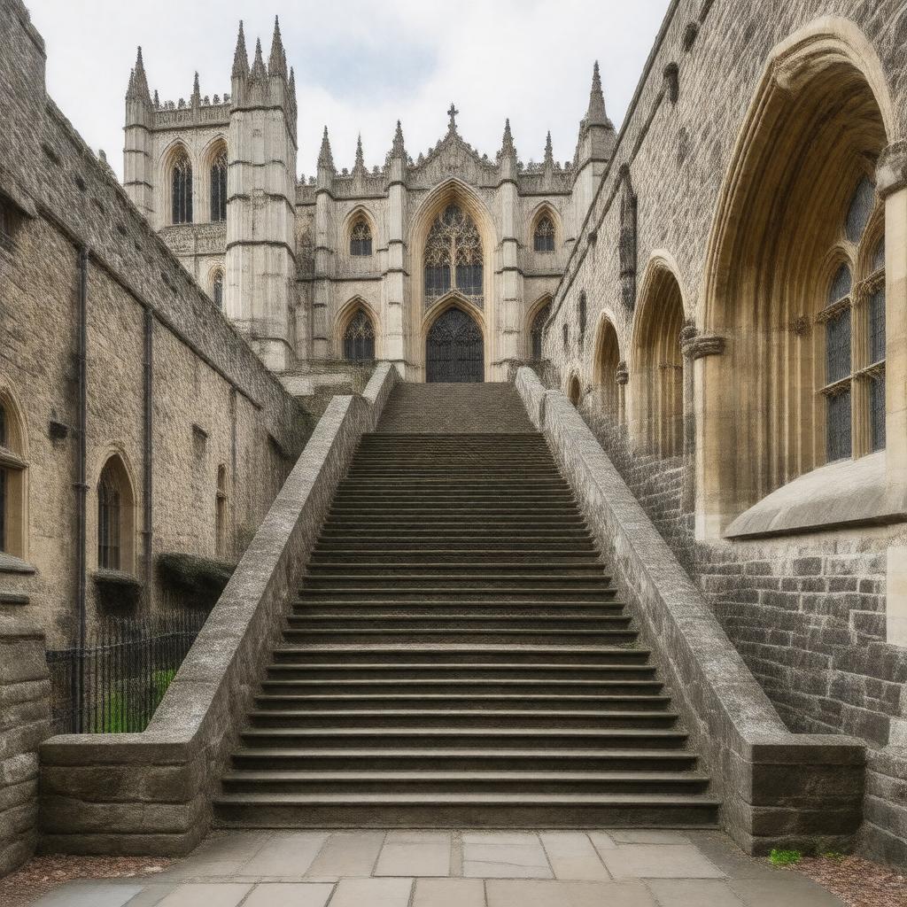 AI-created image of King's School, Canterbury