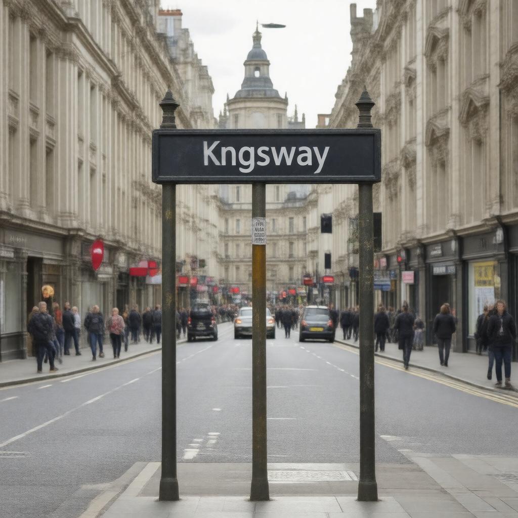 AI-created image of Kingsway, Holborn, London WC2B 6AA