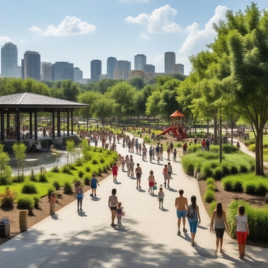 AI-created image of Klyde Warren Park