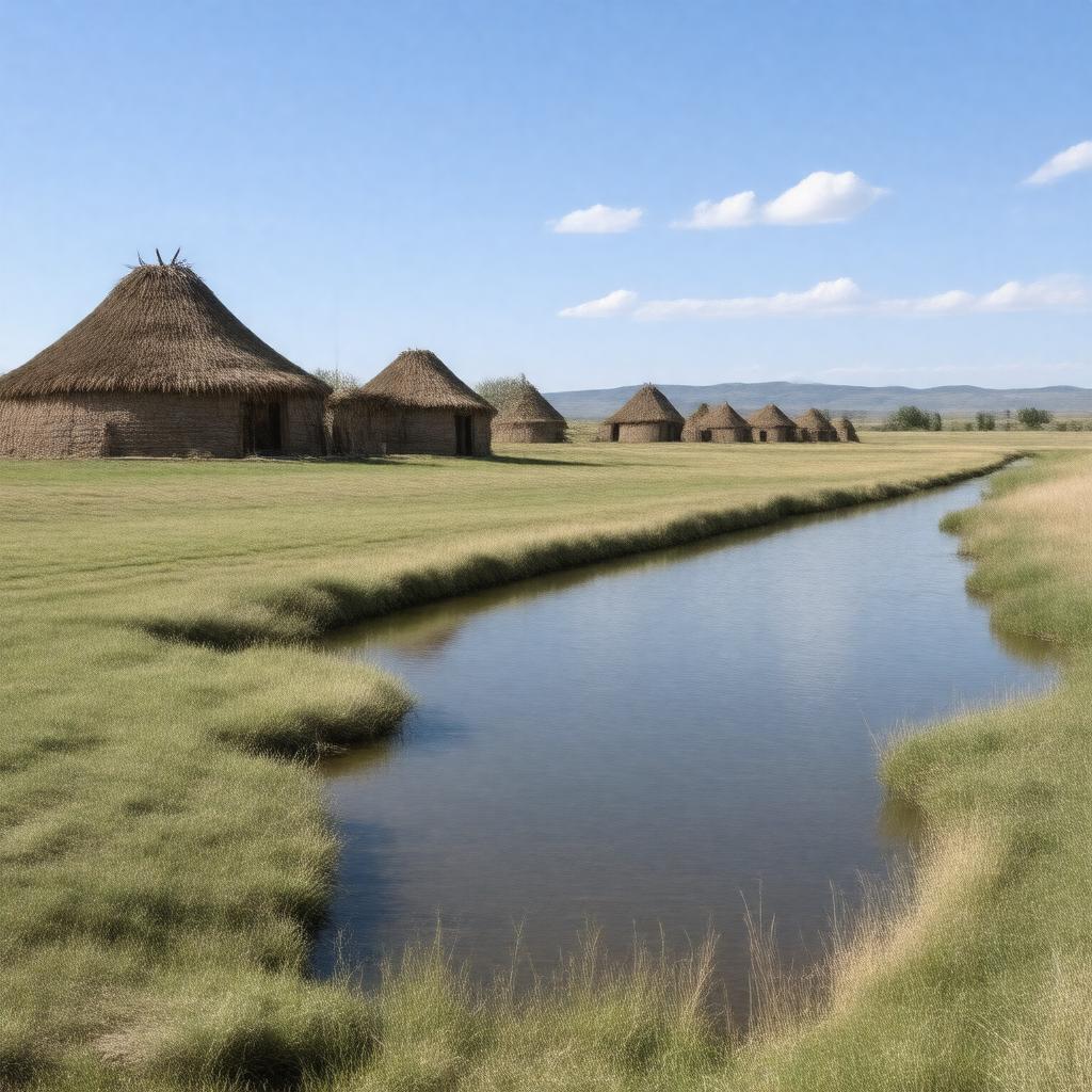 AI-created image of Knife River Indian Villages National Historic Site