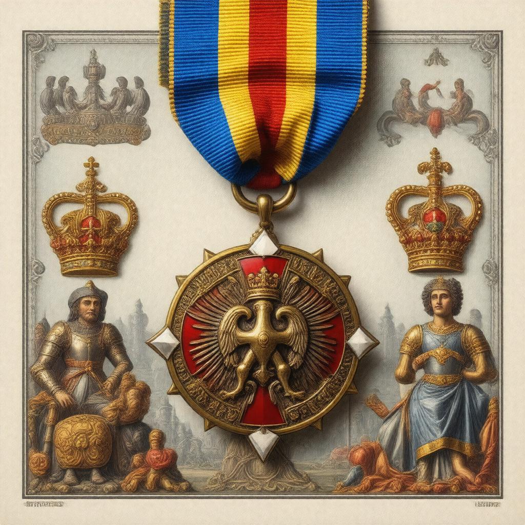 Click to view larger image AI-created image of Knight of the Order of the Crown of Romania