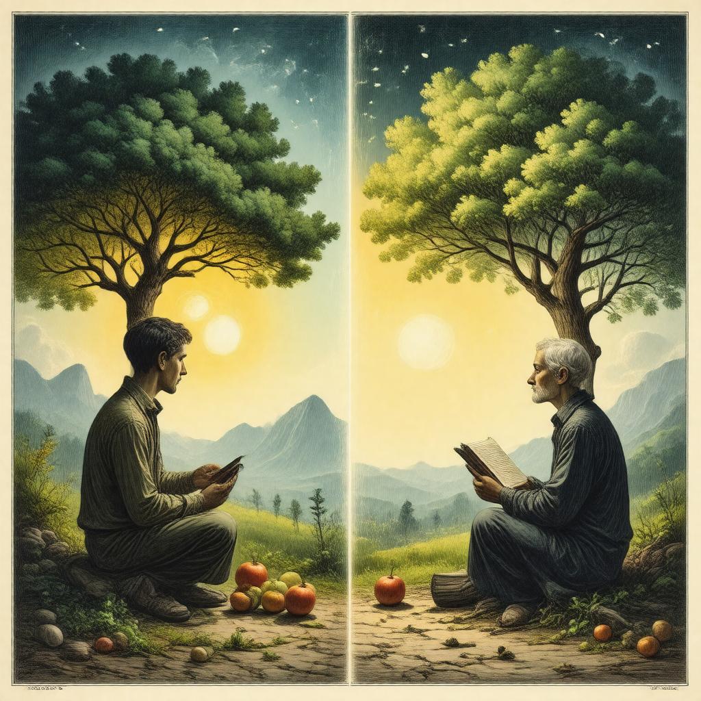 Click to view larger image AI-created image of Knowledge by Acquaintance and Knowledge by Description