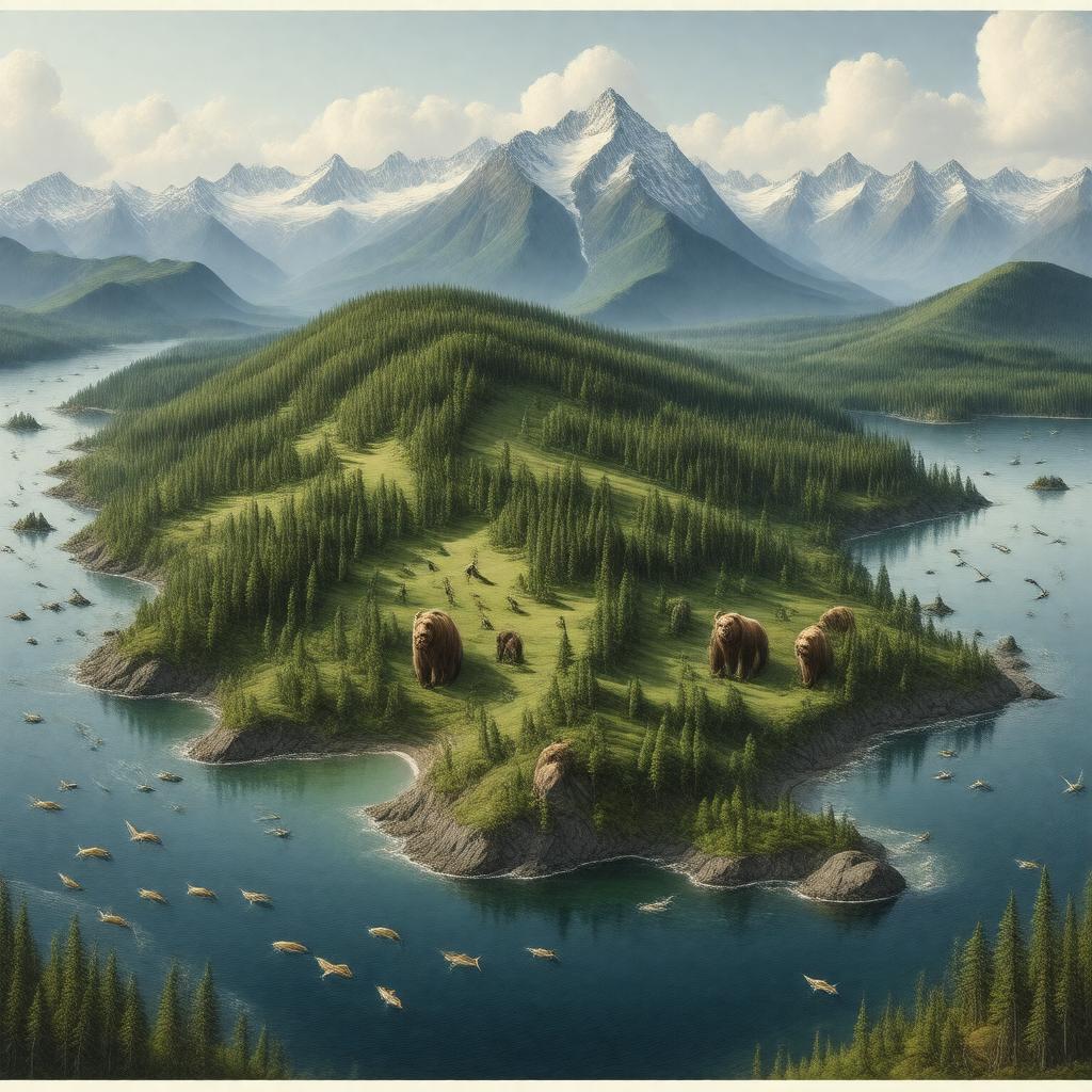AI-created image of Kodiak Island