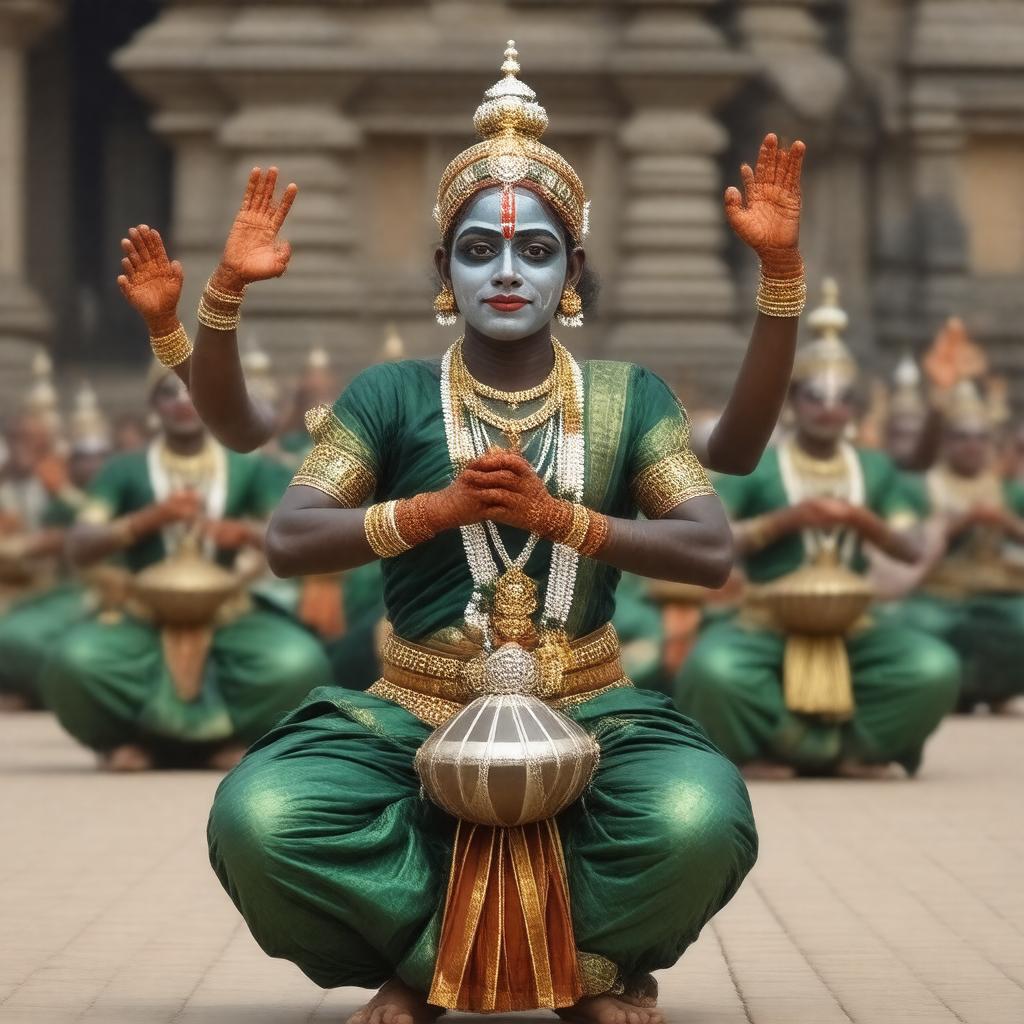 Click to view larger image AI-created image of Koodiyattam
