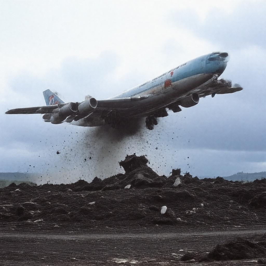 AI-created image of Korean Air Flight 801