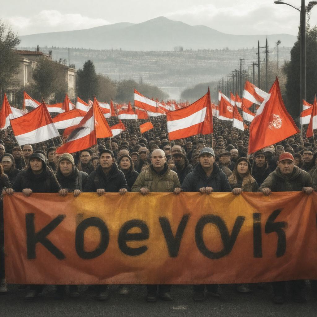 AI-created image of Kosovo independence movement