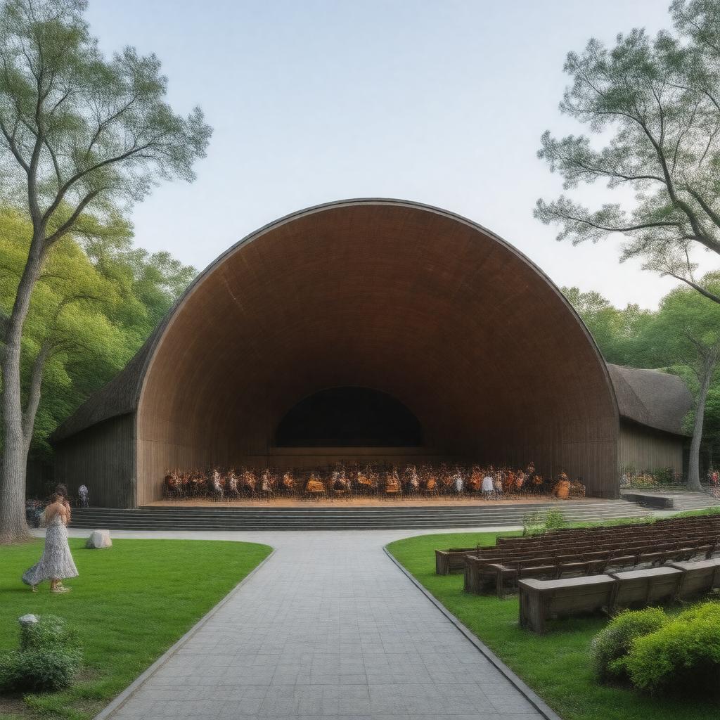 AI-created image of Koussevitzky Music Shed