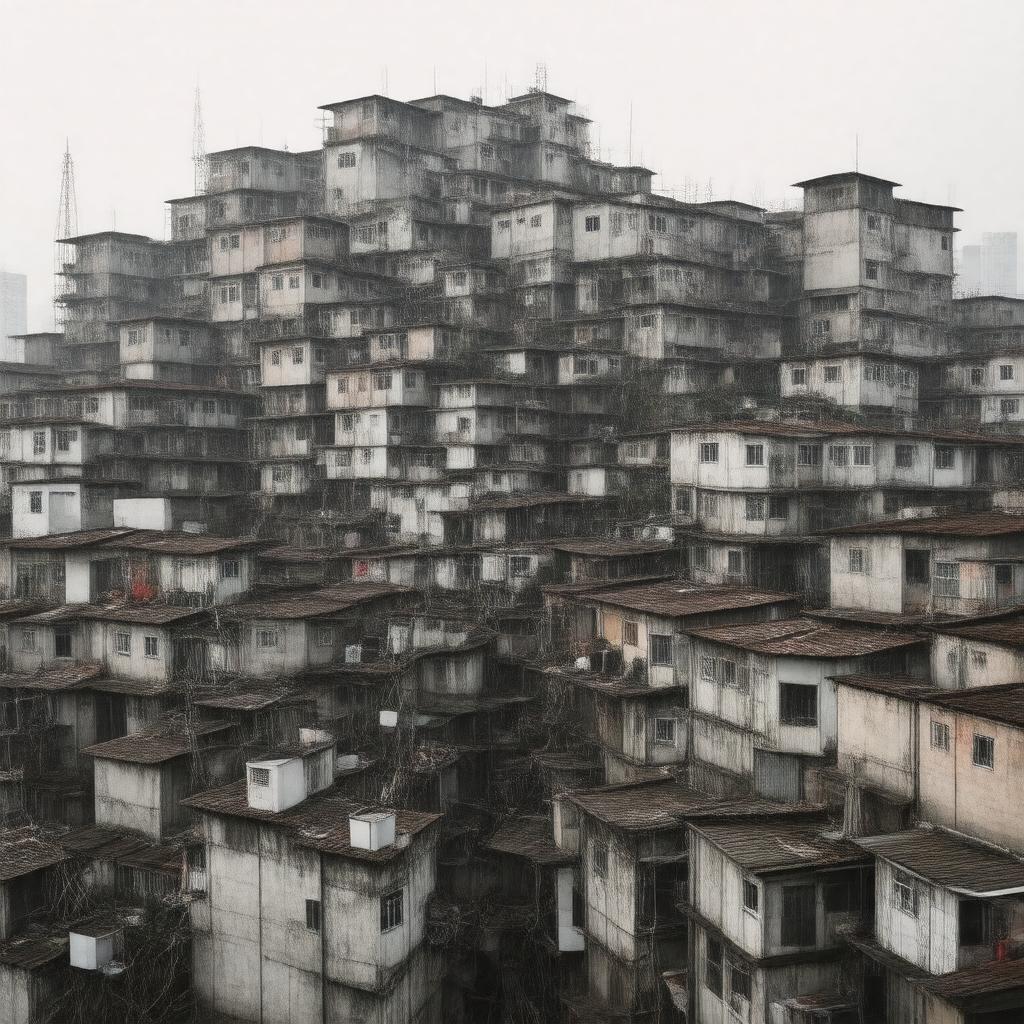 AI-created image of Kowloon Walled City