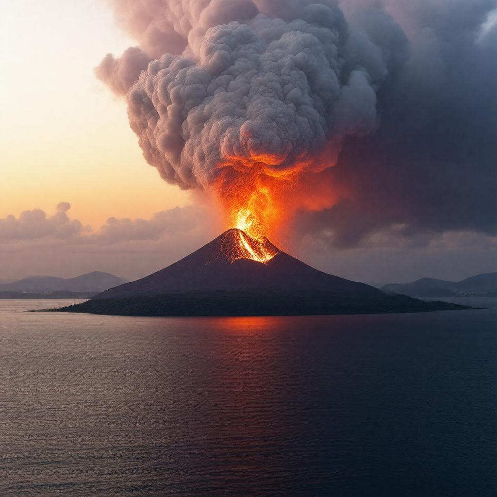 AI-created image of Krakatoa