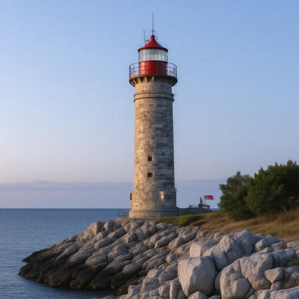 Click to view larger image AI-created image of Kronstadt Lighthouse