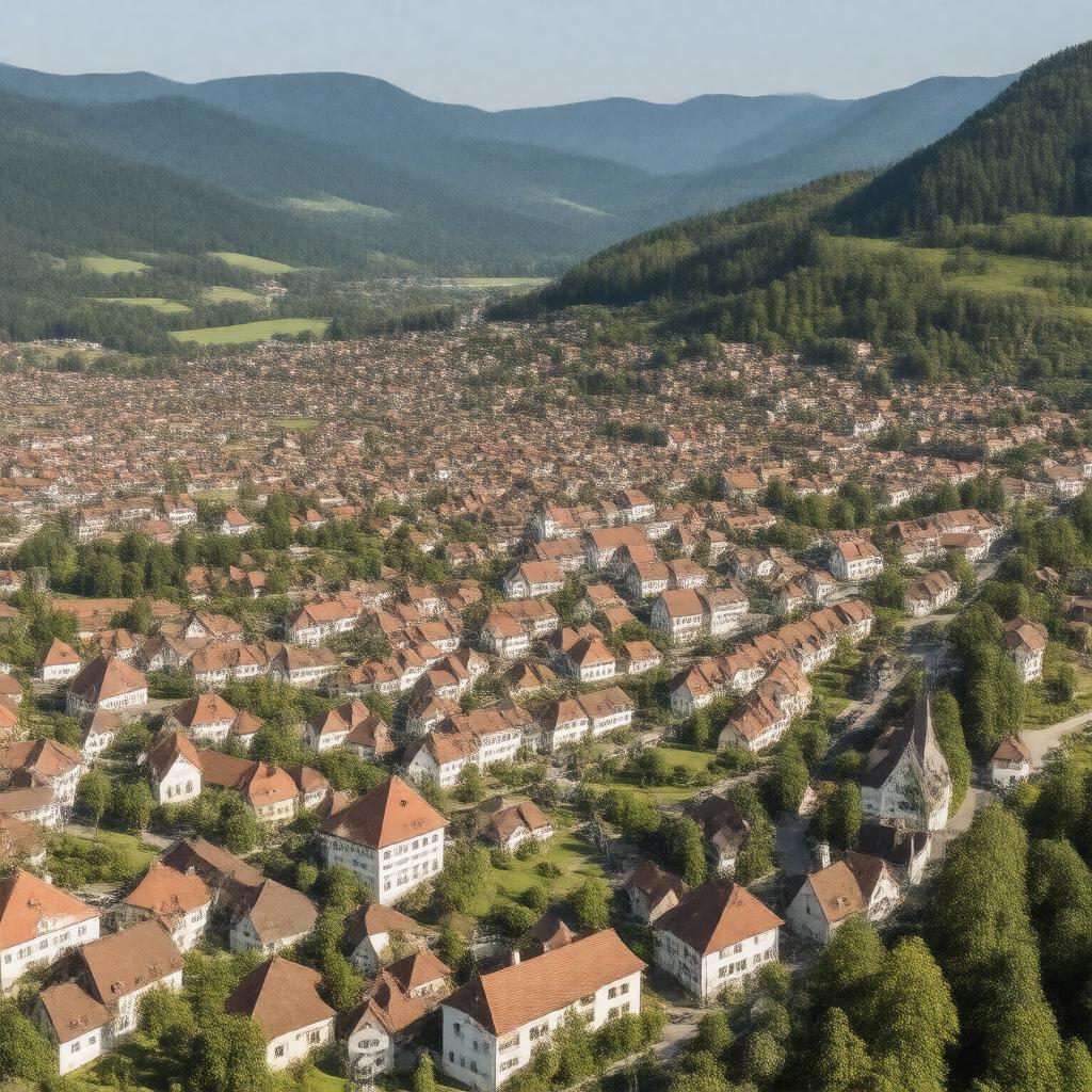 AI-created image of Krumbach, Bavaria, West Germany
