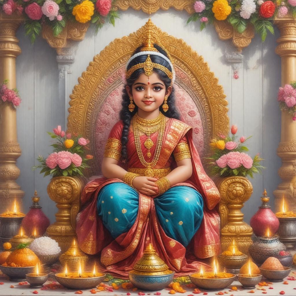 AI-created image of Kumari Puja