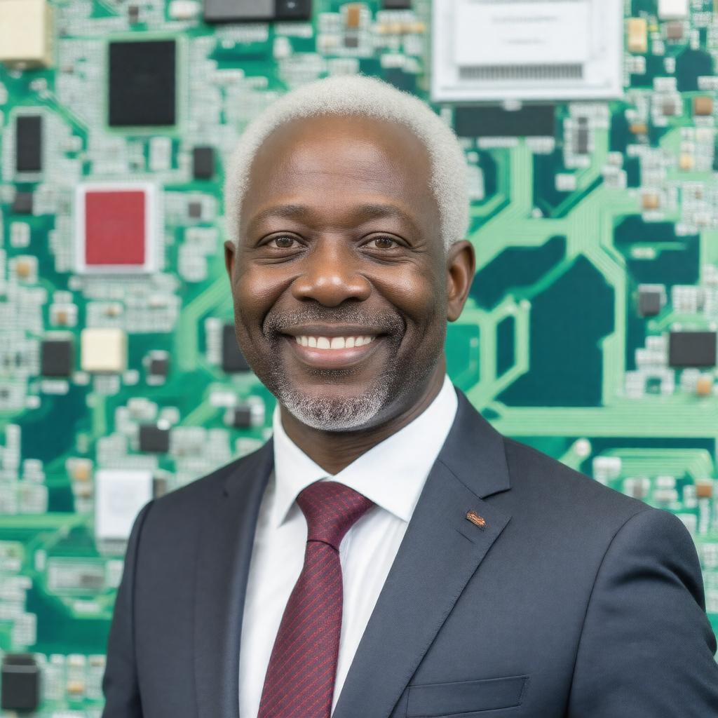 Click to view larger image AI-created image of Kunle Olukotun