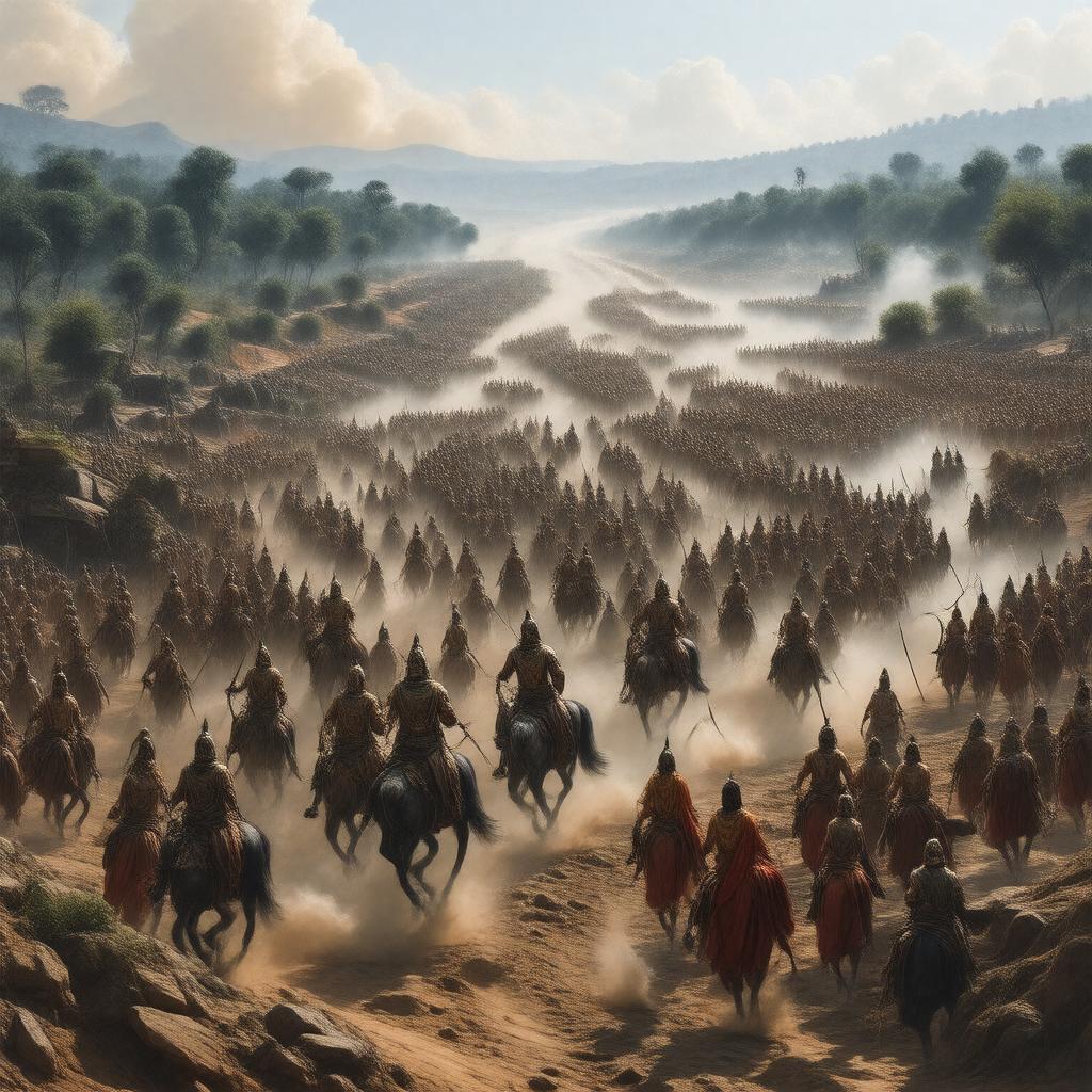 AI-created image of Kurukshetra War