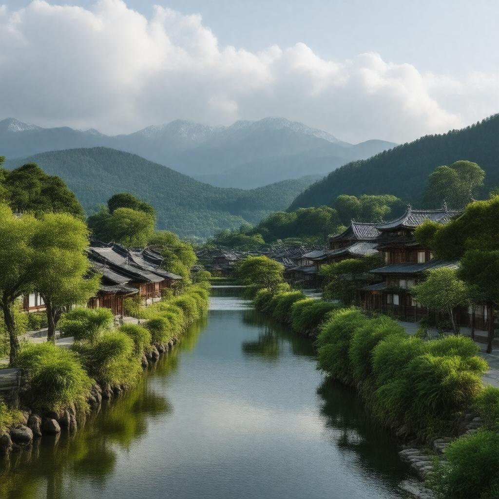 AI-created image of Kusatsu, Japan