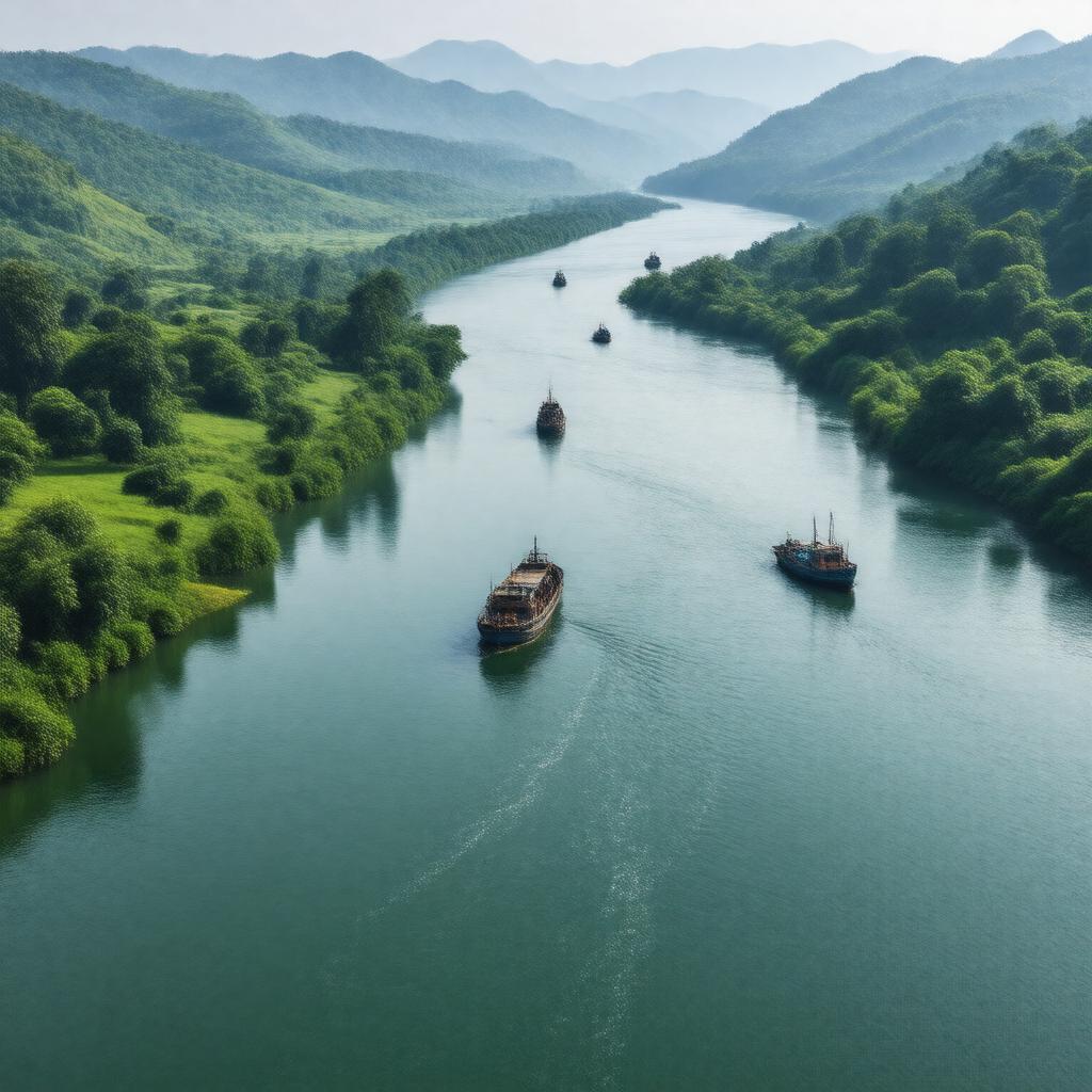 AI-created image of Kushiyara River