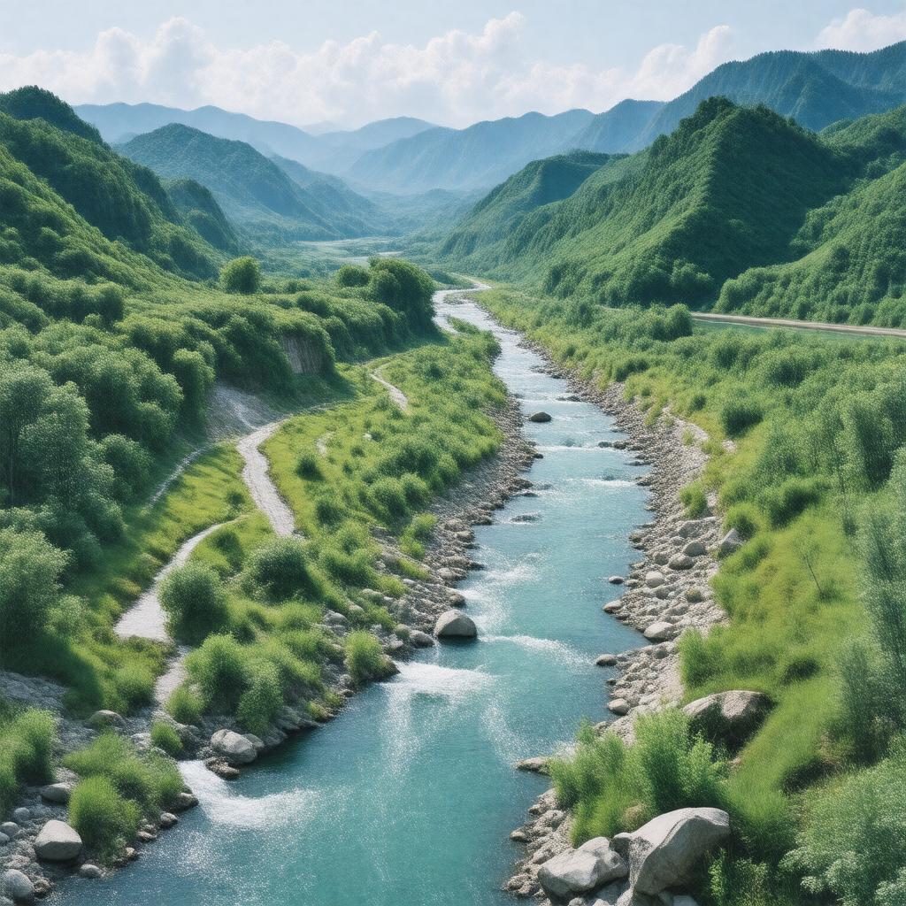 AI-created image of Kuzuryu River