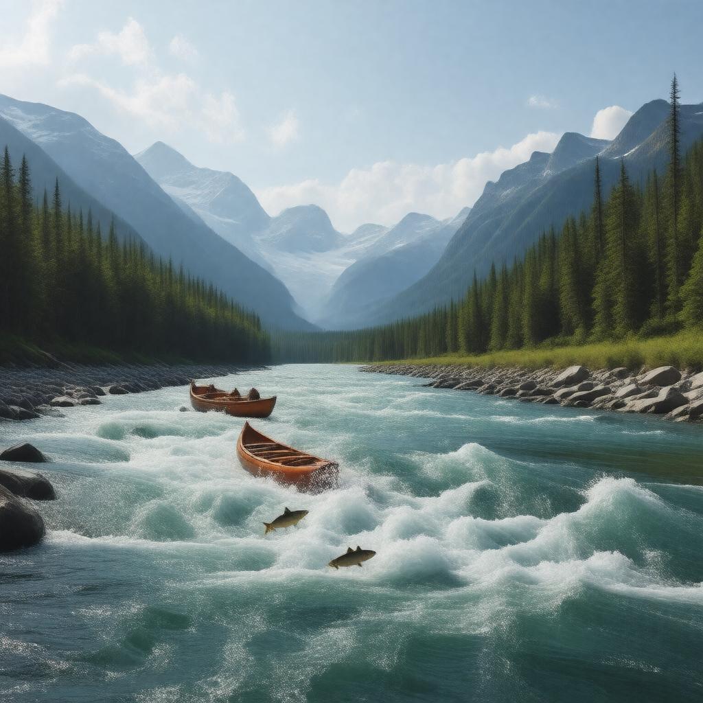 Click to view larger image AI-created image of Kwethluk River