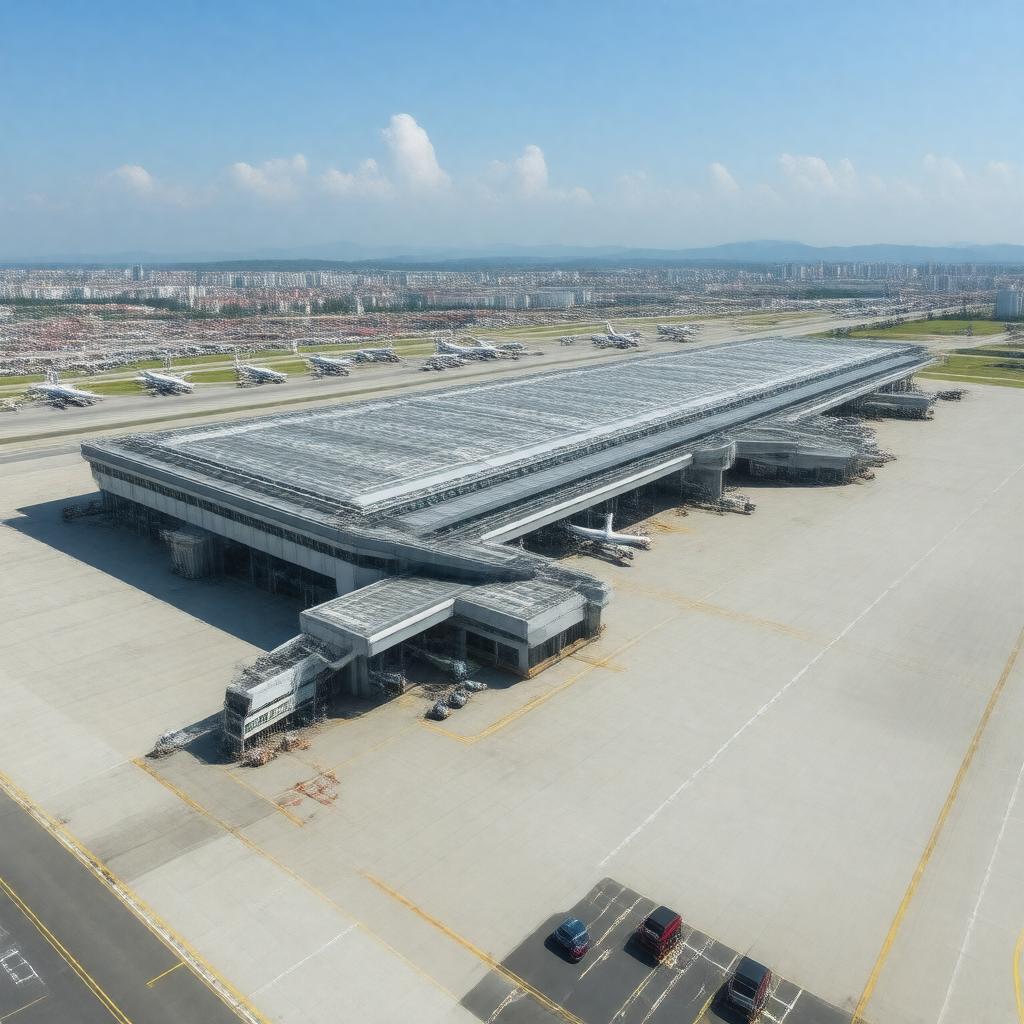 AI-created image of Kyiv International Airport (Zhuliany)