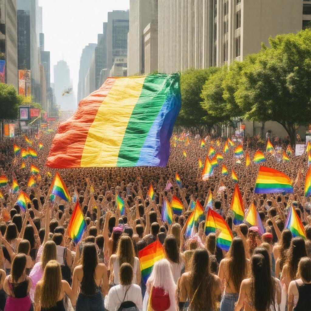 AI-created image of LGBT rights movement
