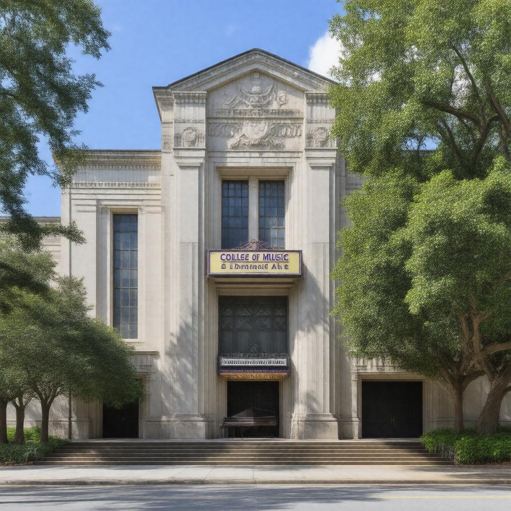 AI-created image of LSU College of Music & Dramatic Arts