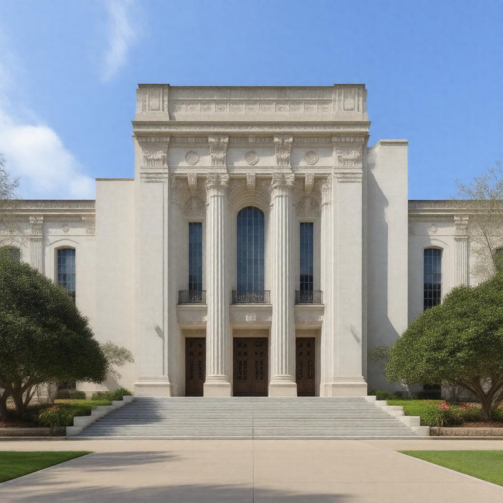 Click to view larger image AI-created image of LSU Paul M. Hebert Law Center