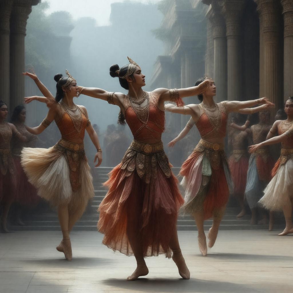 AI-created image of La Bayadère (ballet)