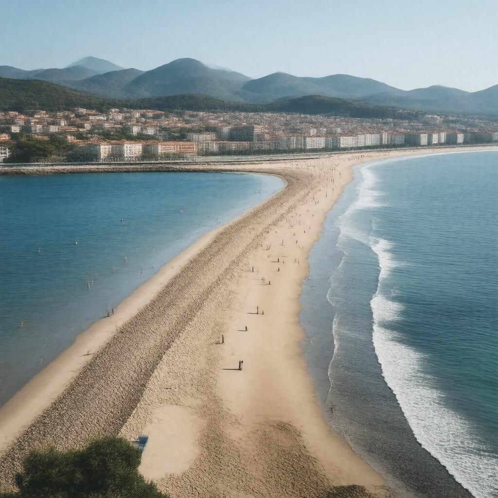 AI-created image of La Concha Beach
