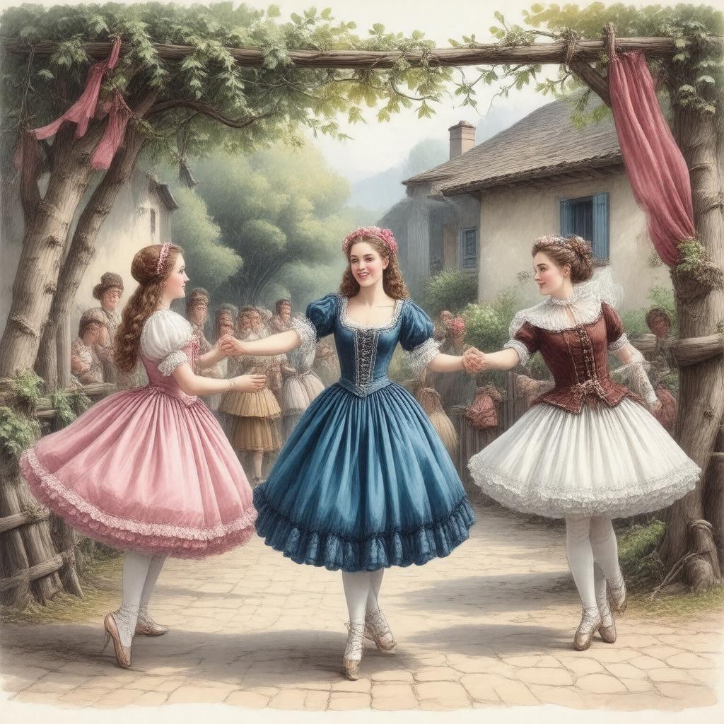 AI-created image of La Fille mal gardée (ballet)