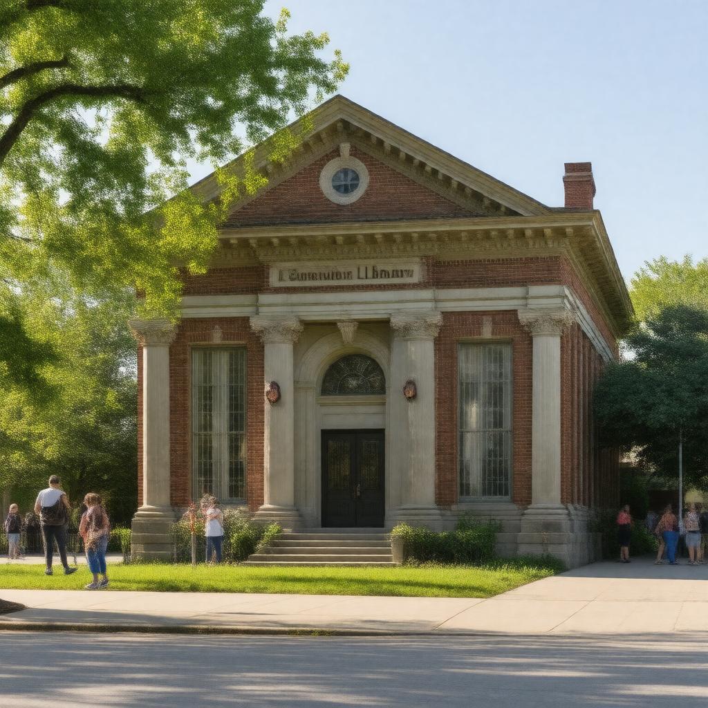 Click to view larger image AI-created image of La Grange Public Library