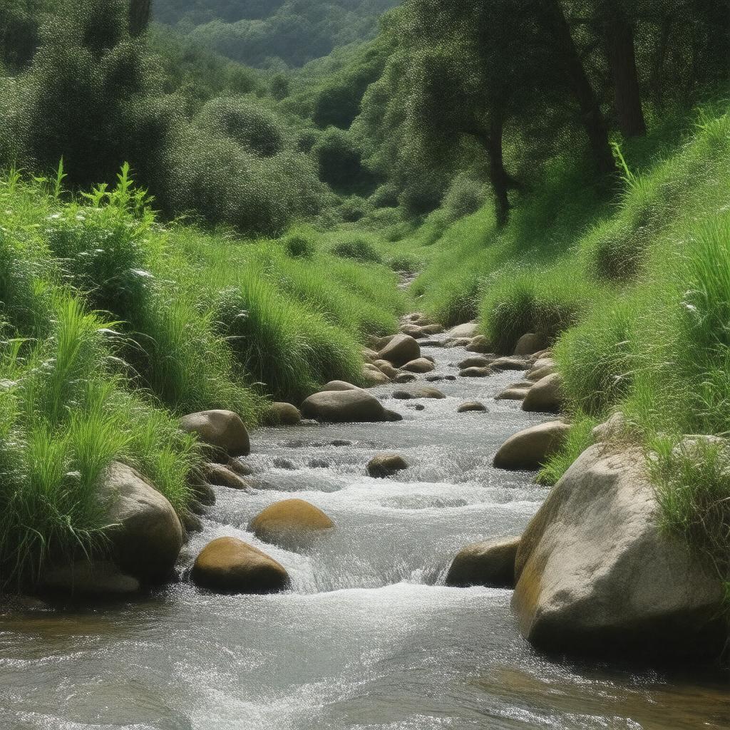 AI-created image of La Honda Creek