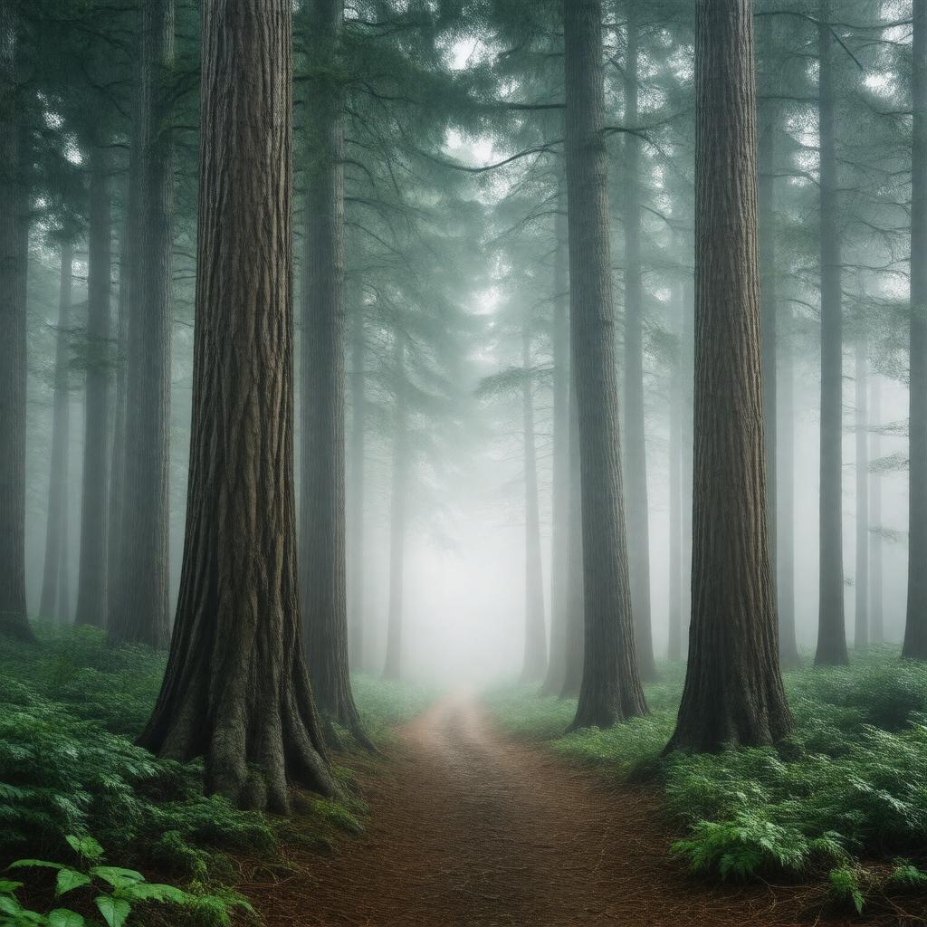 AI-created image of La Honda Redwoods