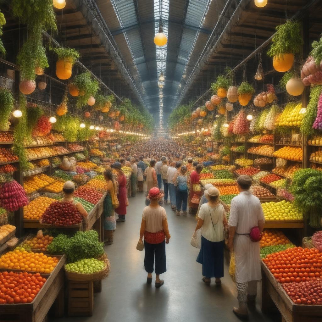 Click to view larger image AI-created image of La Merced Market