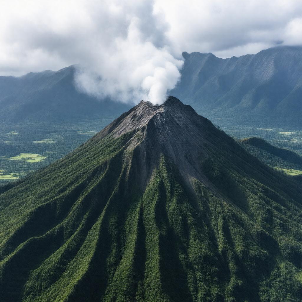 AI-created image of La Soufrière