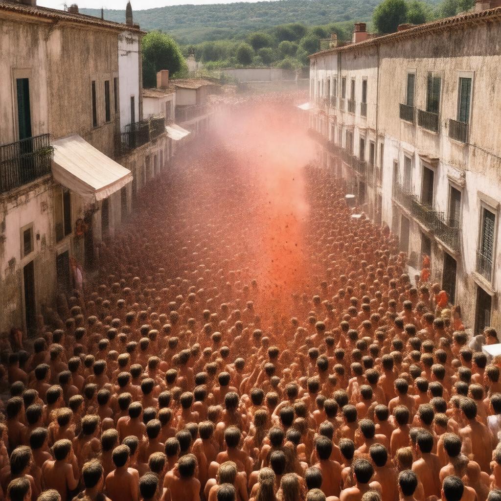 AI-created image of La Tomatina festival