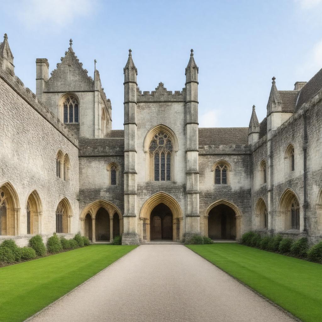 AI-created image of Lacock Abbey