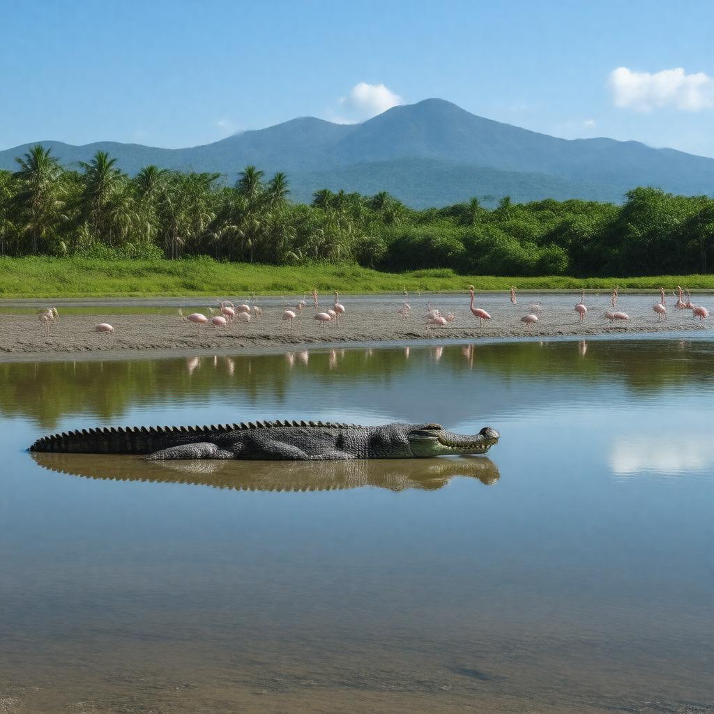 AI-created image of Lago Enriquillo