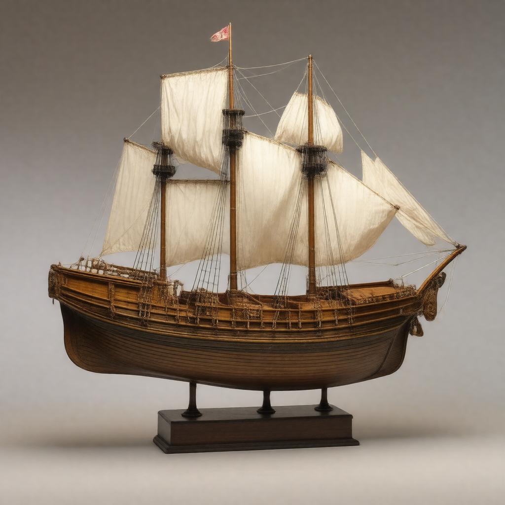 AI-created image of Lagoda (half-scale whaling ship model)