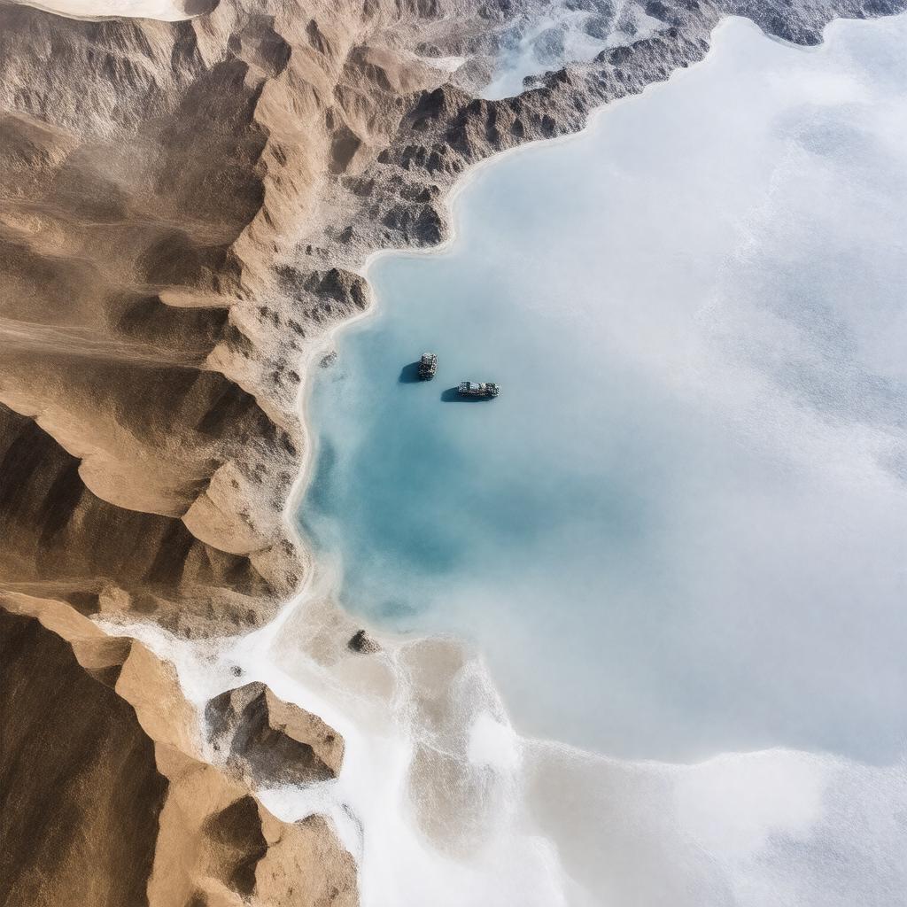 Click to view larger image AI-created image of Lake Assal