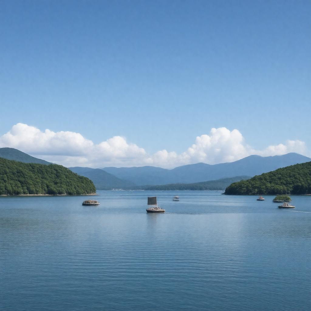 AI-created image of Lake Biwa