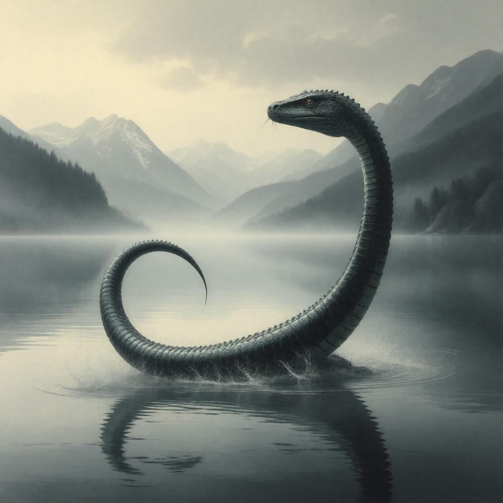 Click to view larger image AI-created image of Lake Champlain monster