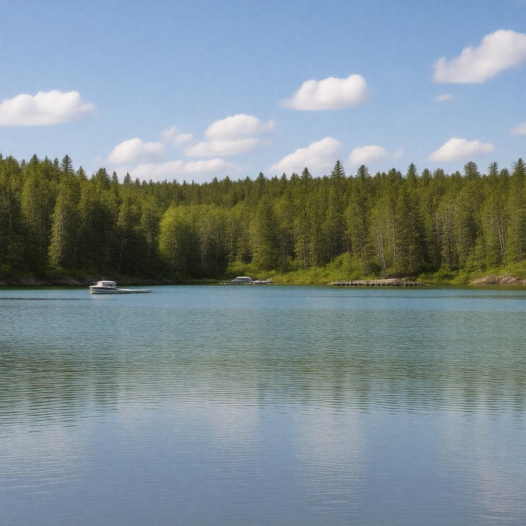 Click to view larger image AI-created image of Lake Itasca