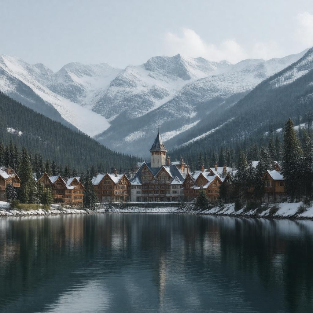 AI-created image of Lake Louise village