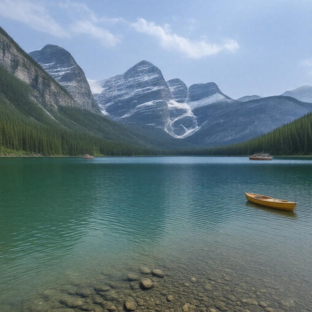 AI-created image of Lake Minnewanka
