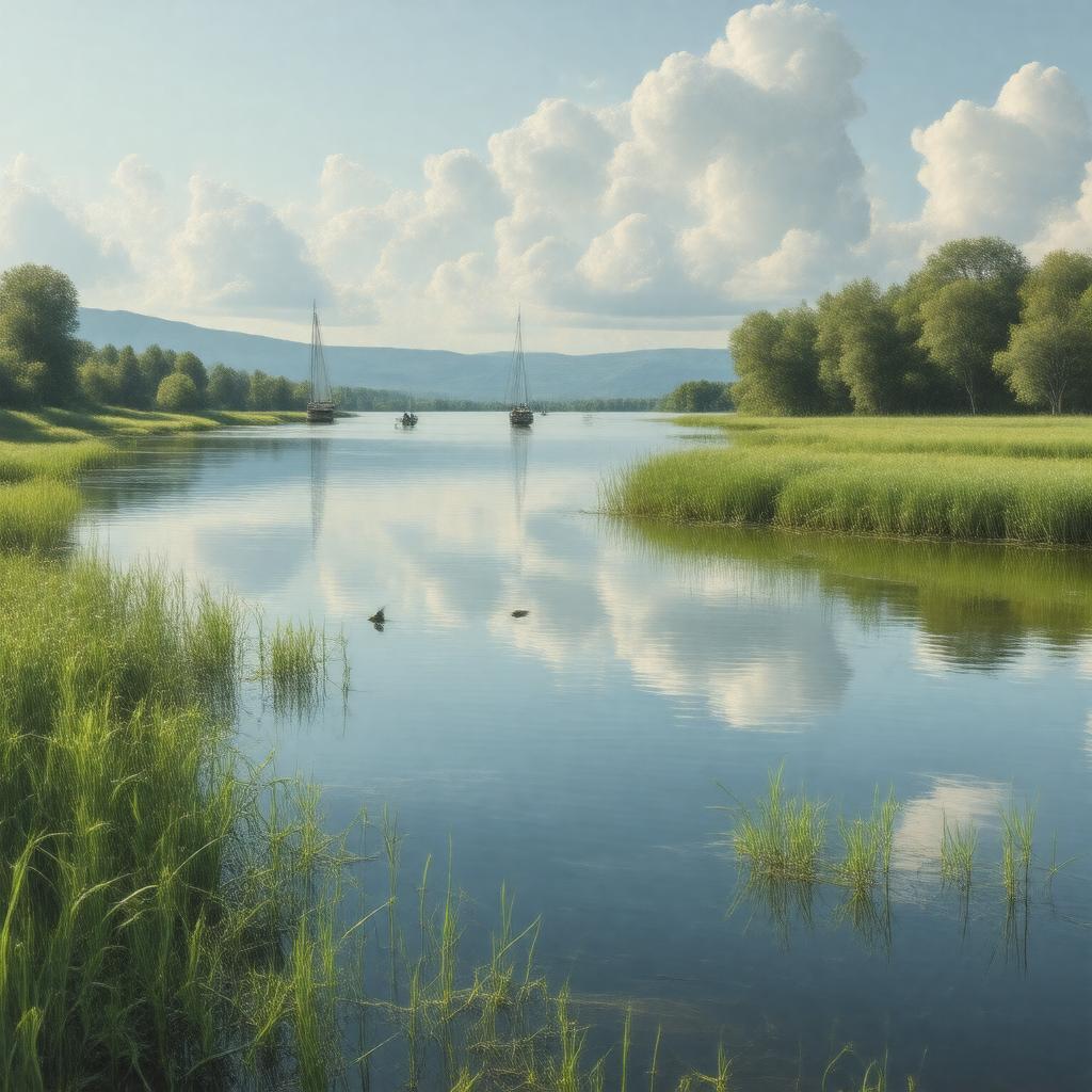 Click to view larger image AI-created image of Lake Neusiedl