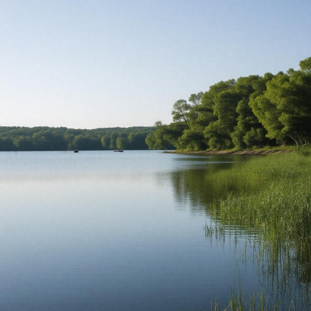Click to view larger image AI-created image of Lake Ronkonkoma